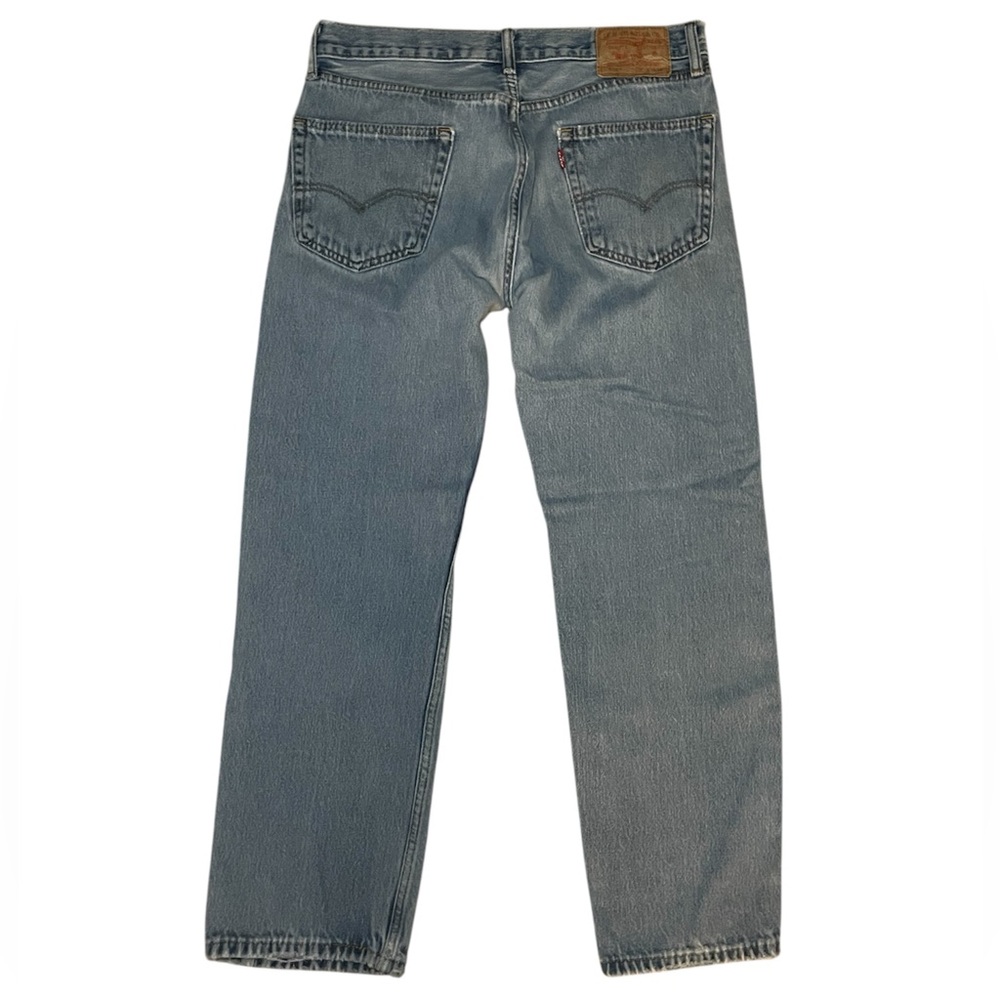 Vintage Levi's 505 Jeans Men's 34x29 Blue Light Wash Regular Straight Distressed